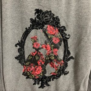 Disney Grey Beauty & The Beast Silhouette Top